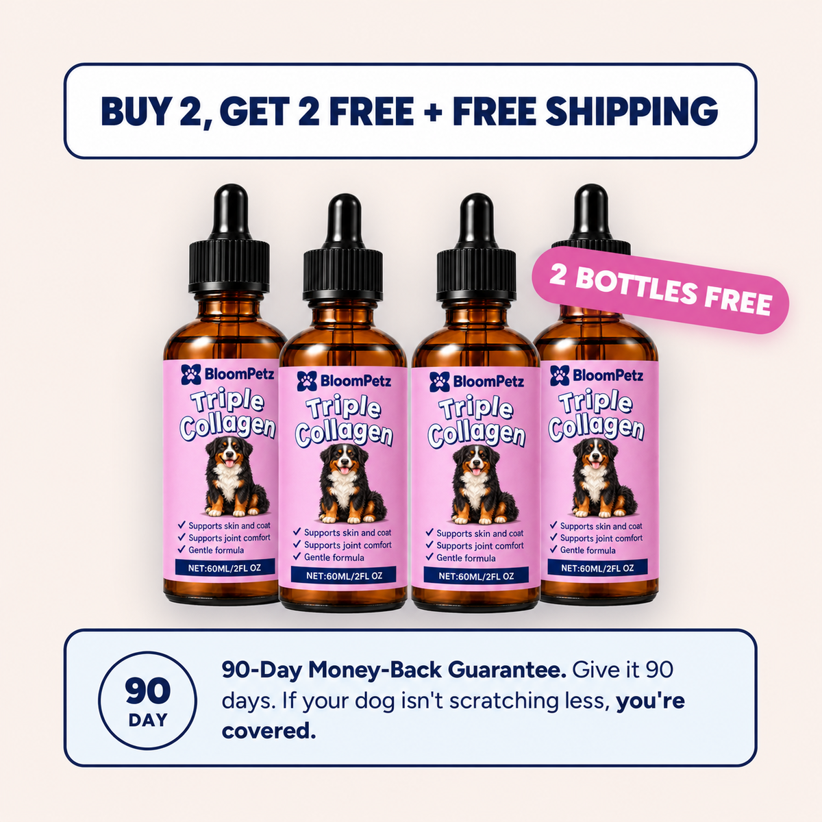 Buy 2 get 2 free BloomPet Triple Collagen