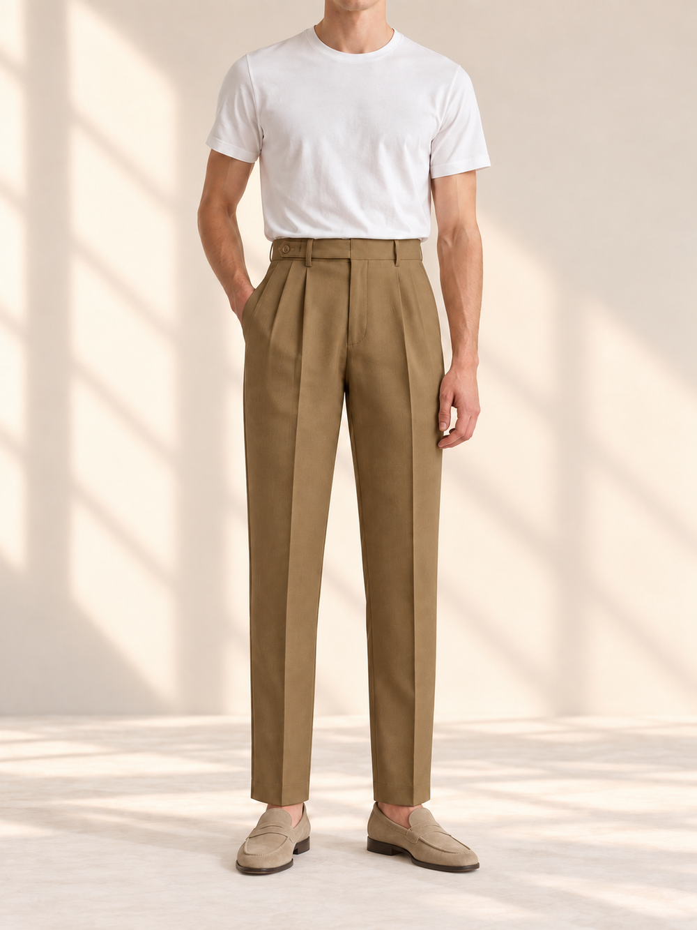 Tailored Trouser Pants in CAFFÈ