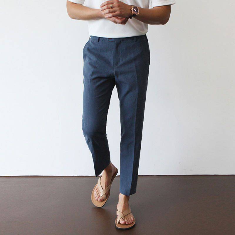 Linen Pants in BLU NAVY